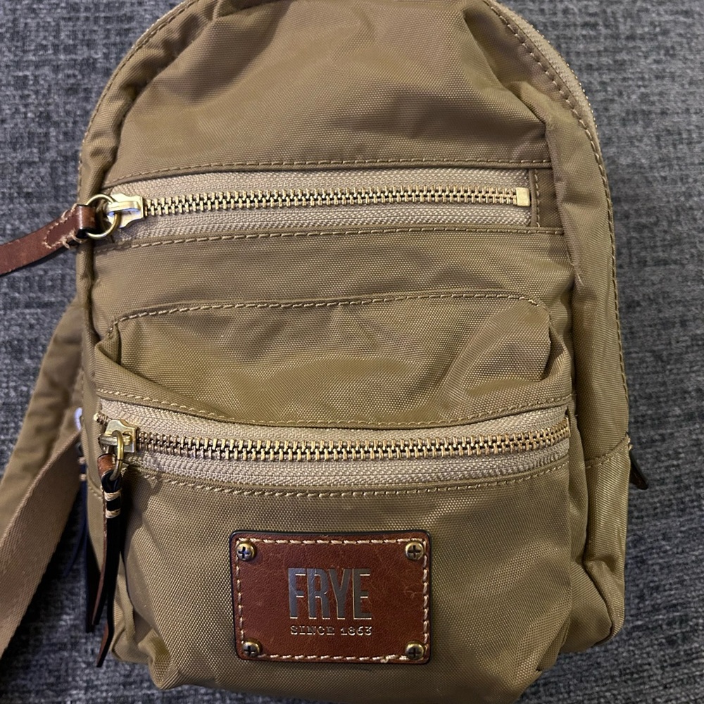 Small Frye backpack.